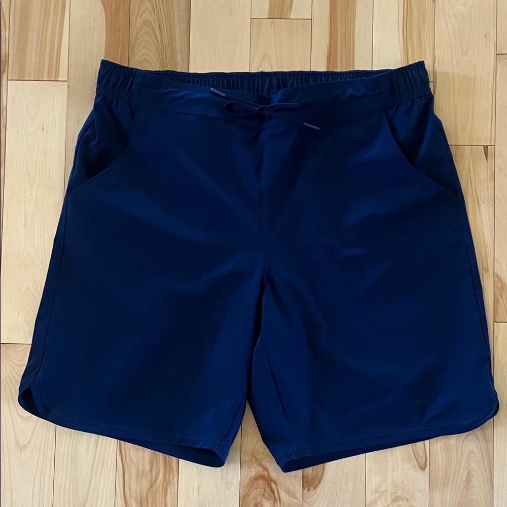 Lands' End Dark Blue Active Shorts water resistant swim shorts